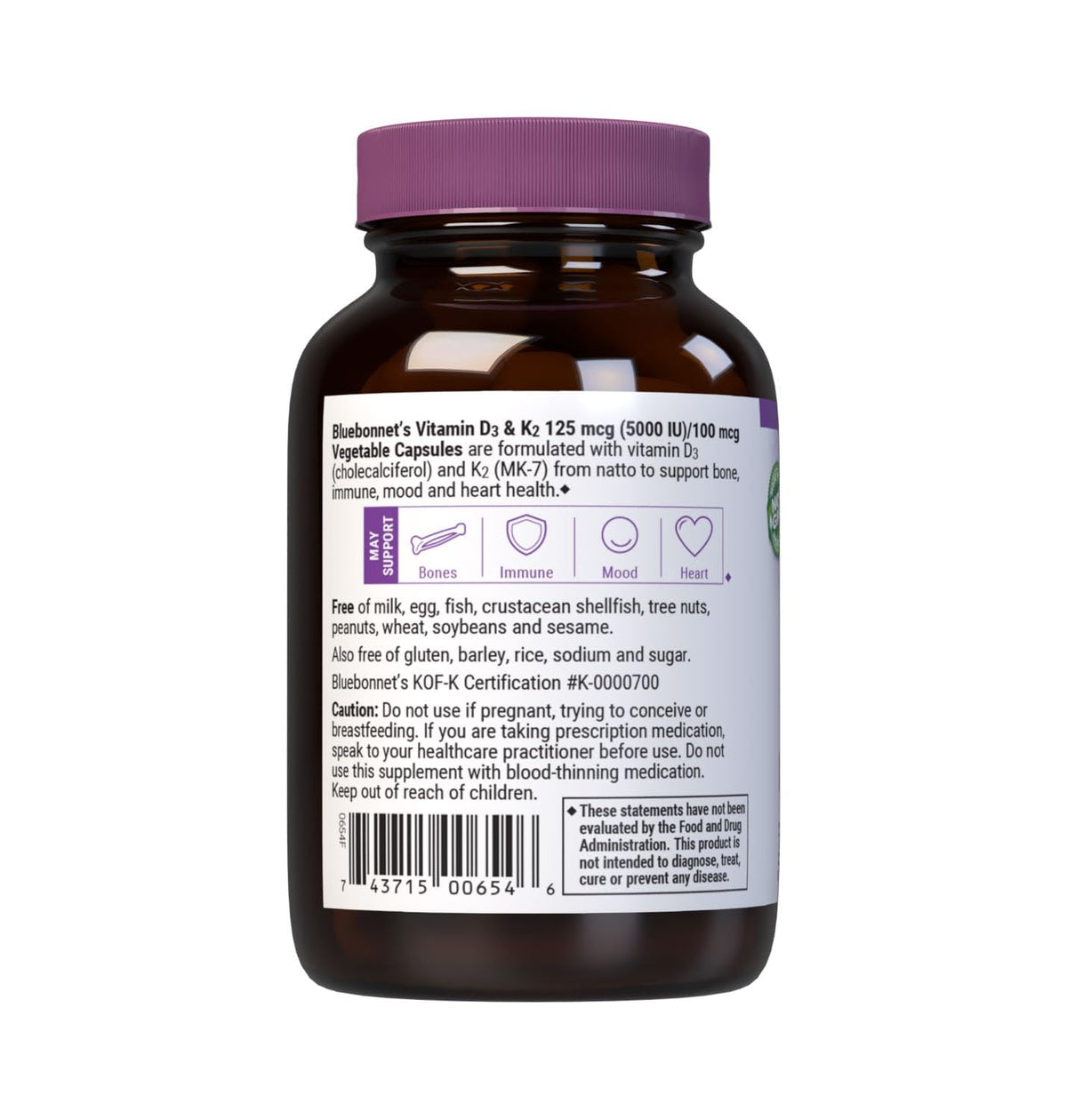 BlueBonnet Vitamin D3 & K2 for Bone Health - 60 Vegetarian Capsules - image 7