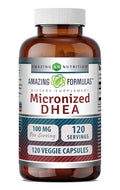 Amazing Nutrition Micronized DHEA Supplement 100 mg - 120 Vegetarian Capsules
