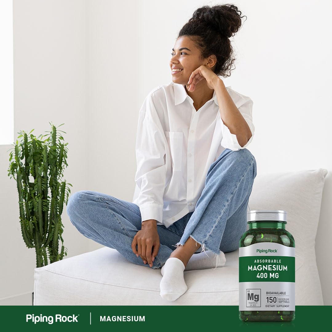 Piping Rock Magnesium 400 mg - 150 Softgels - image 6