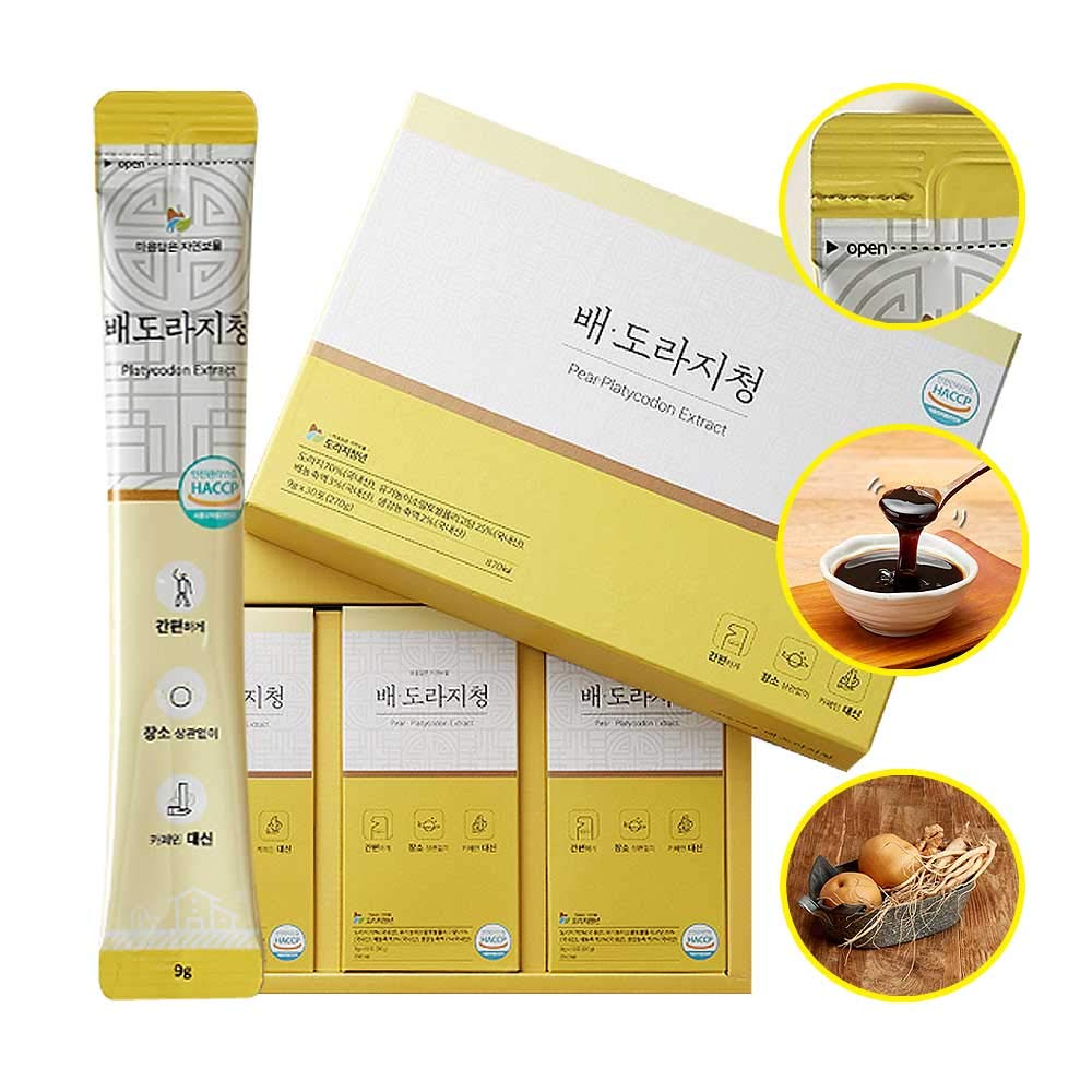 Sanmaeul Korean Pear Platycodon Extract Ginger Concentrate - 30 Sticks