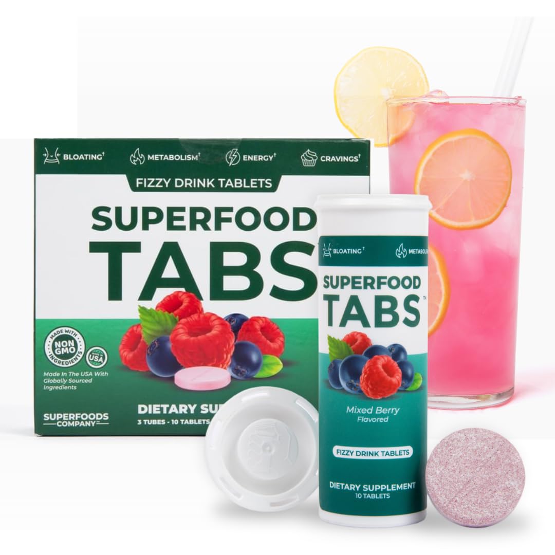 Superfood Tabs Effervescent Drink Tablets Mixed Berry - 30 Count - image 8