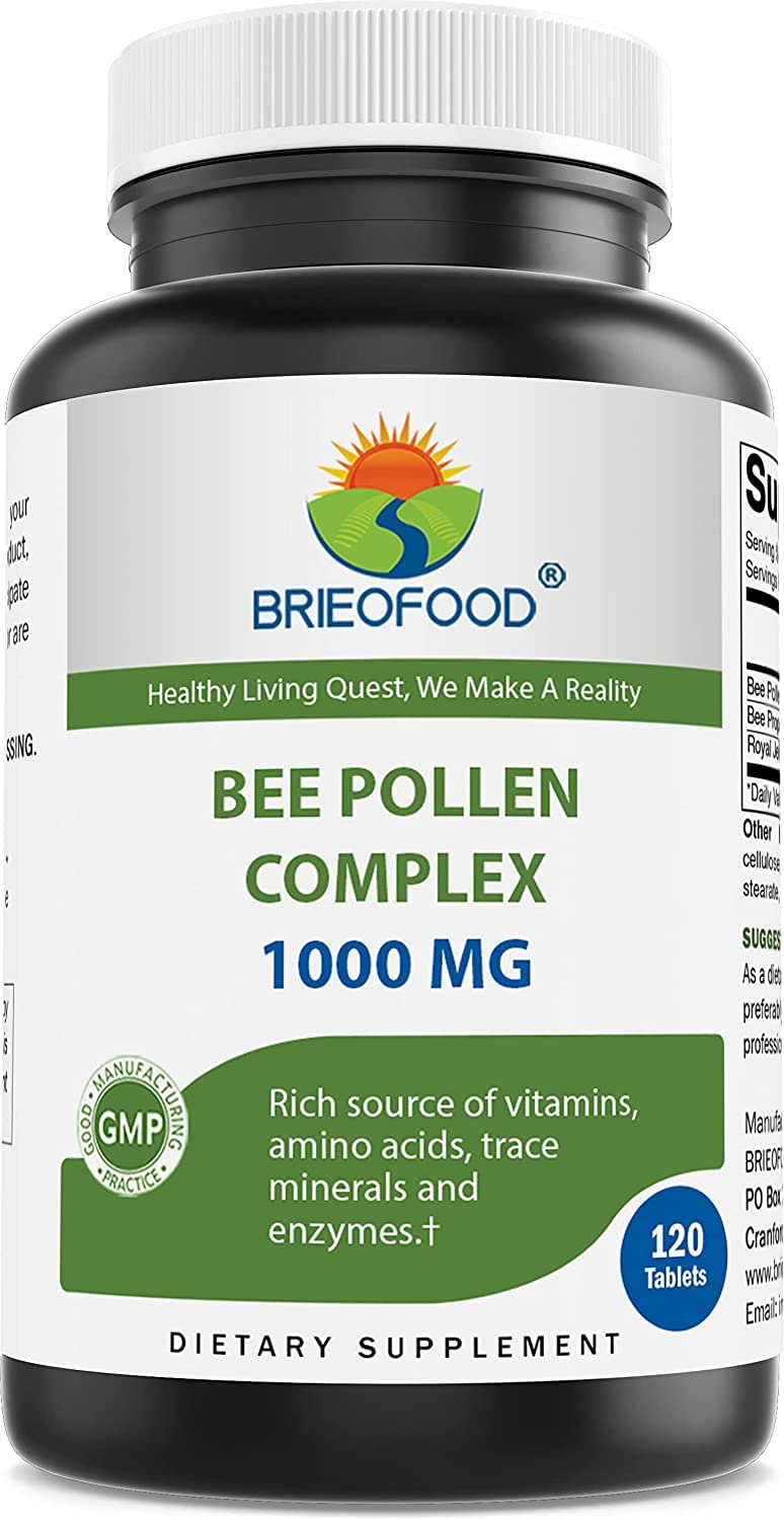 Brieofood Bee Pollen Complex 1000 mg - 120 Tablets