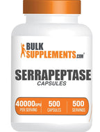 BulkSupplements Serrapeptase 40000 SPU Capsules - 500 Count