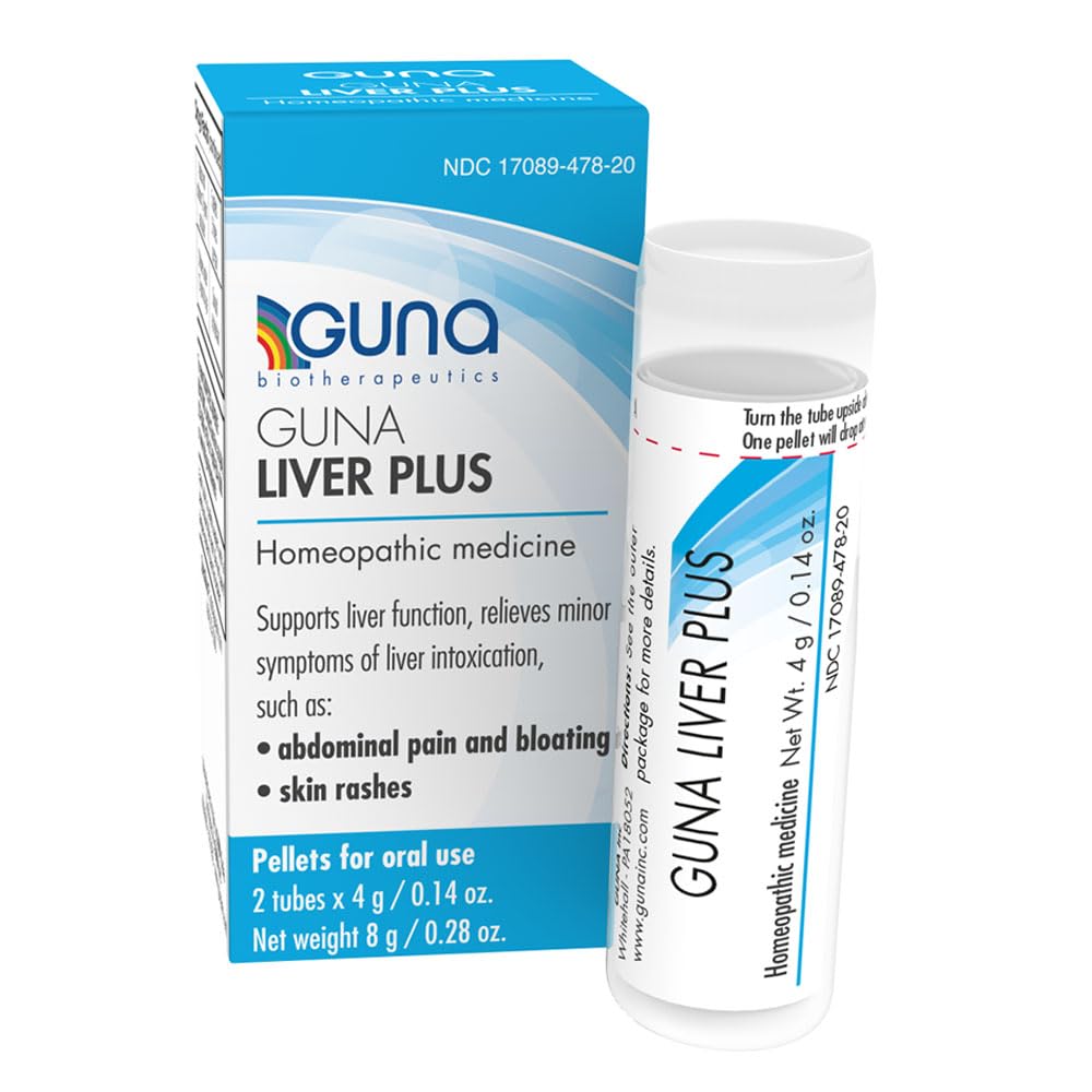 GUNA Liver Plus Homeopathic Liver Support - 2 Tubes