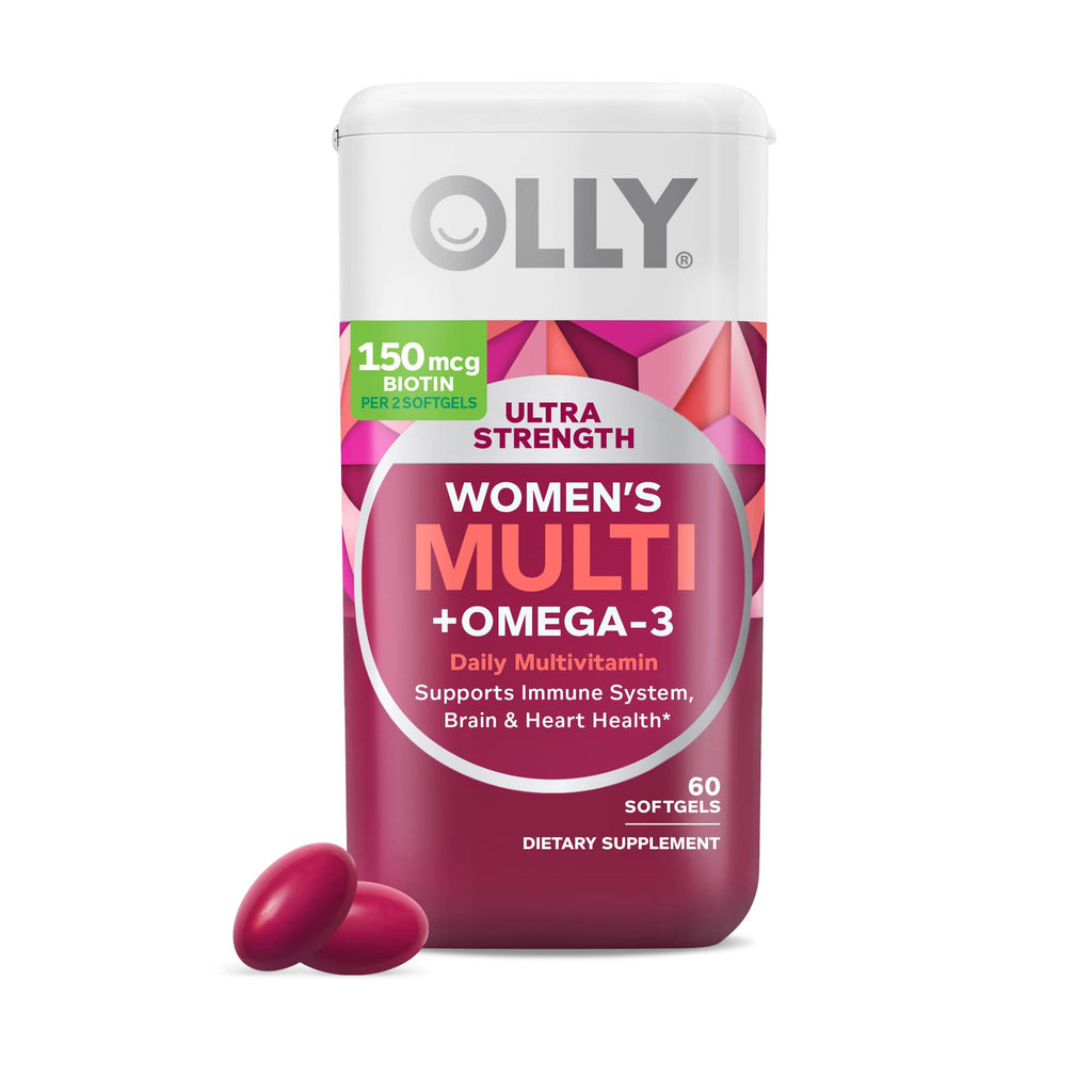 OLLY Ultra Strength Women's Multivitamin with Omega-3 - 60 Softgels