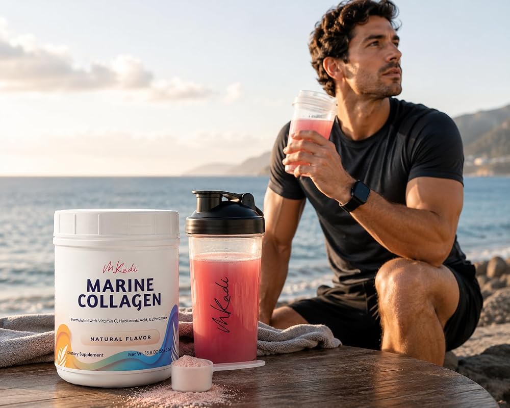 MKADI Marine Collagen Powder with Vitamin C & Hyaluronic Acid - 30 Servings - image 5
