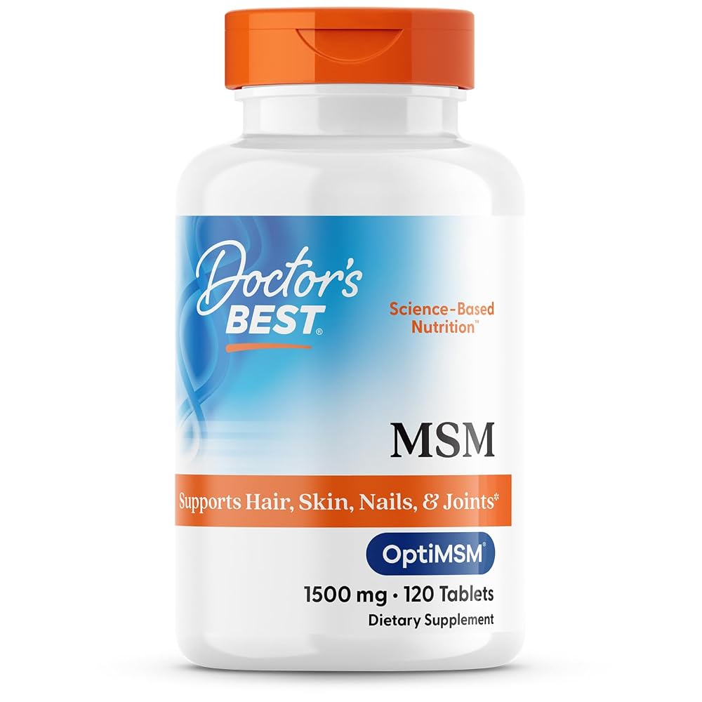 Doctor's BEST MSM 1500mg Supplement for Skin & Joints - 120 Tablets