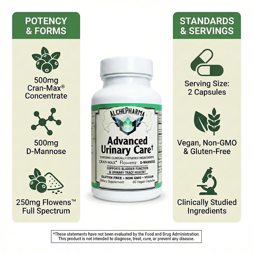 AlchePharma Advanced Urinary Care - 120 Vegetarian Capsules - image 3