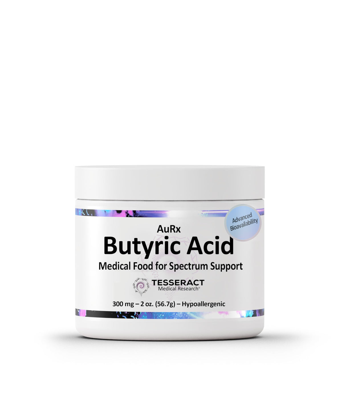Tesseract AuRx Butyric Acid Powder Gut Health Support - 2 Oz