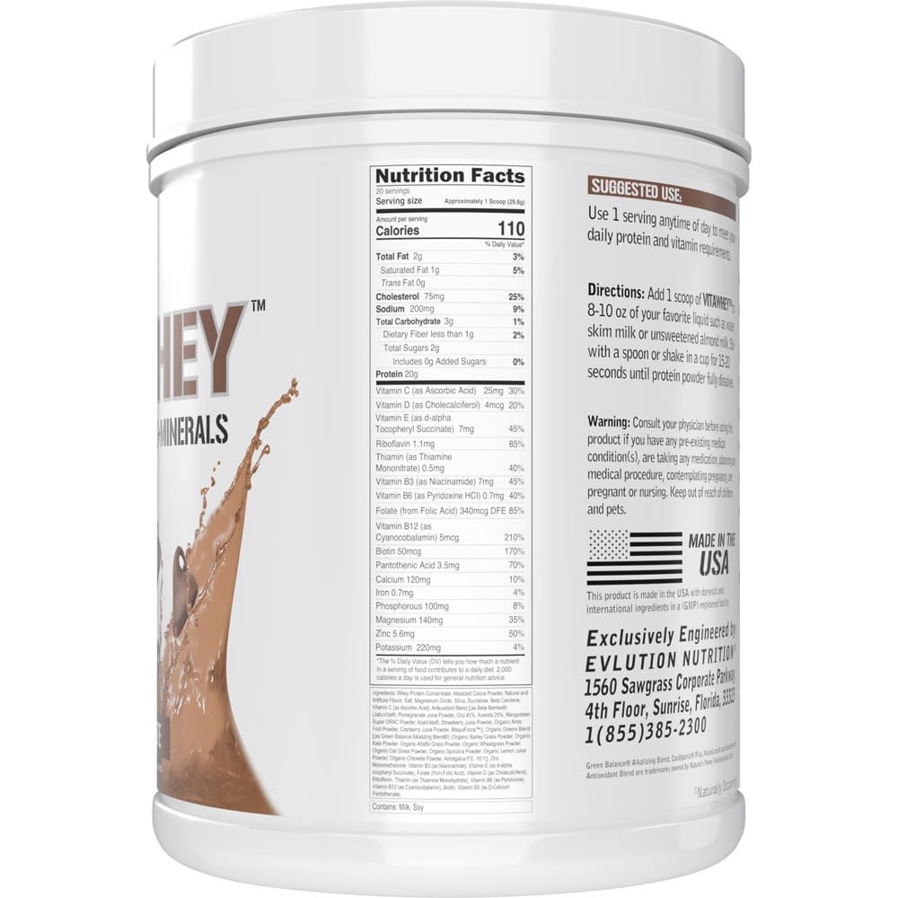 Evlution EVL VitaWhey 100% Whey Protein Powder - 20 Servings - image 4