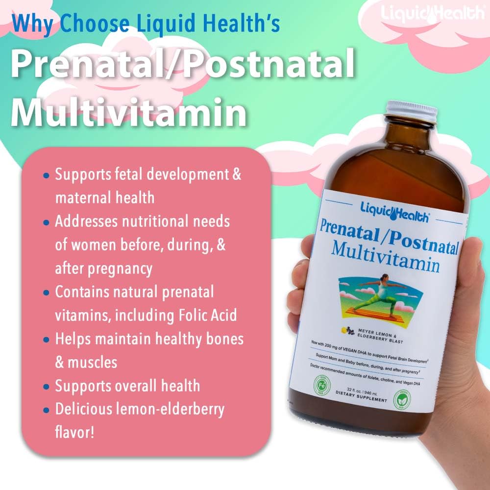LIQUIDHEALTH Prenatal/Postnatal Multivitamin Liquid - 32 oz - image 3