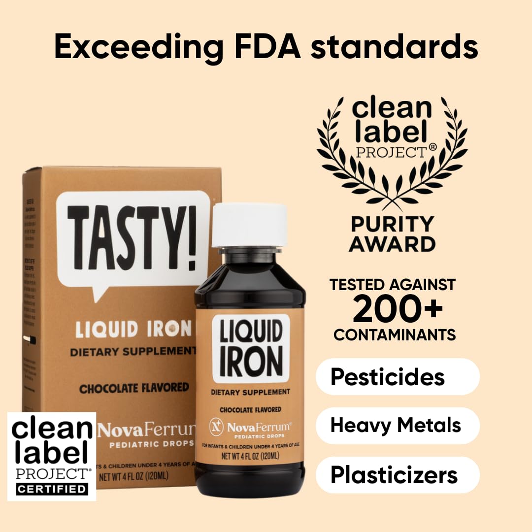 NovaFerrum Tasty Liquid Iron Supplement for Kids - 4 Fl Oz - image 2