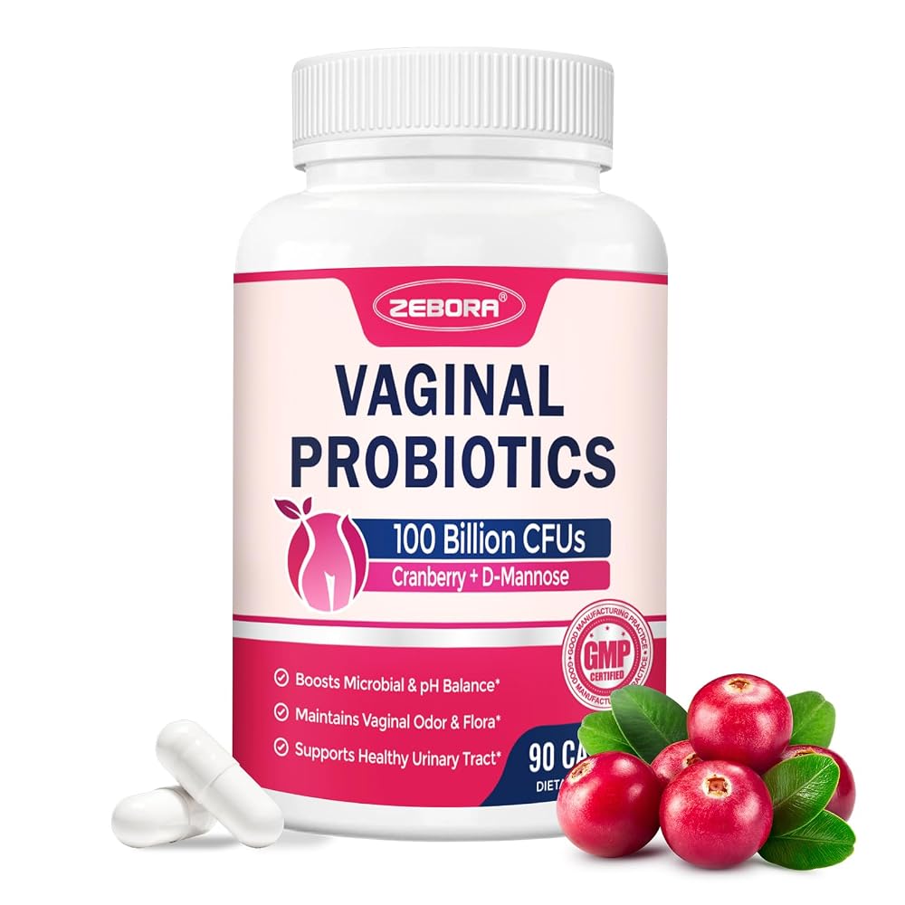 ZEBORA Vaginal Probiotics for Women Health 100 Billion CFUs - 90 Capsules