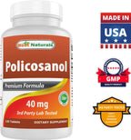 Best Naturals Policosanol 40mg Cardiovascular Support - 120 Tablets - image 8