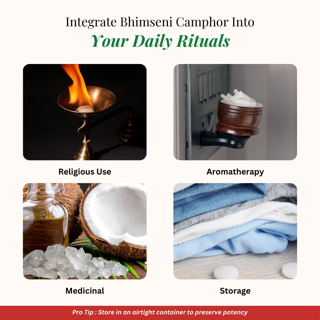 Ancientveda 100% Pure Natural Bhimseni Camphor Tablets - 50g - image 4