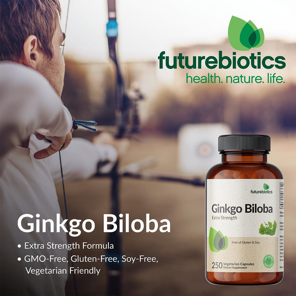 Futurebiotics Ginkgo Biloba 500mg Extra Strength Supports Brain