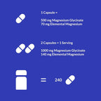 UpNourish Chelated Magnesium Glycinate 500mg - 480 Capsules - image 5