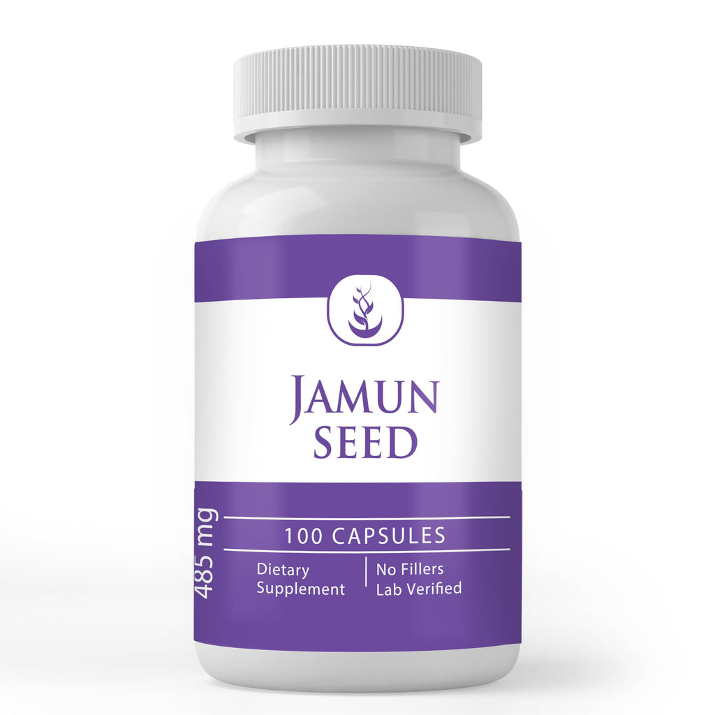 PURE ORIGINAL INGREDIENTS Jamun Seed - 100 Capsules