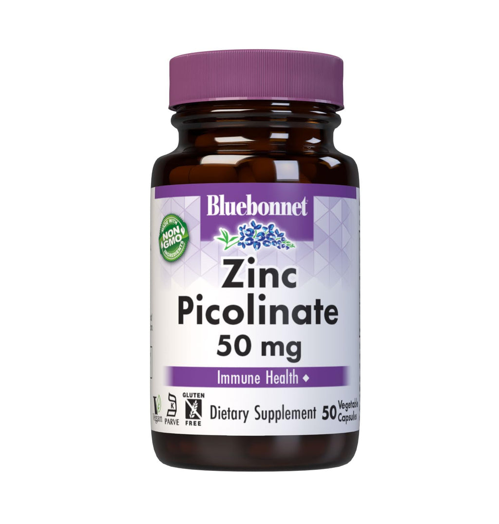 Bluebonnet Nutrition Zinc Picolinate 50 mg Vegetable Capsules