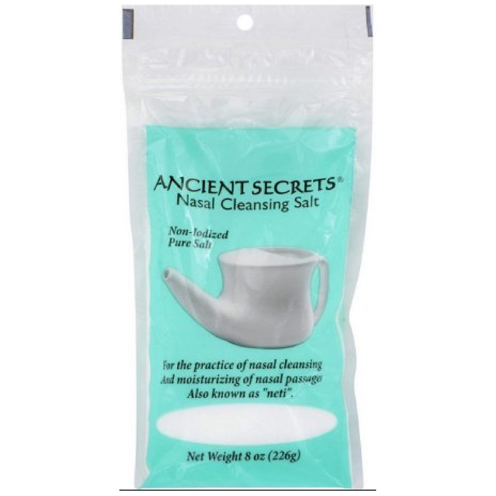 Ancient Secrets Nasal Cleansing Salt for Neti Pots - 8 Oz, Pack of 3
