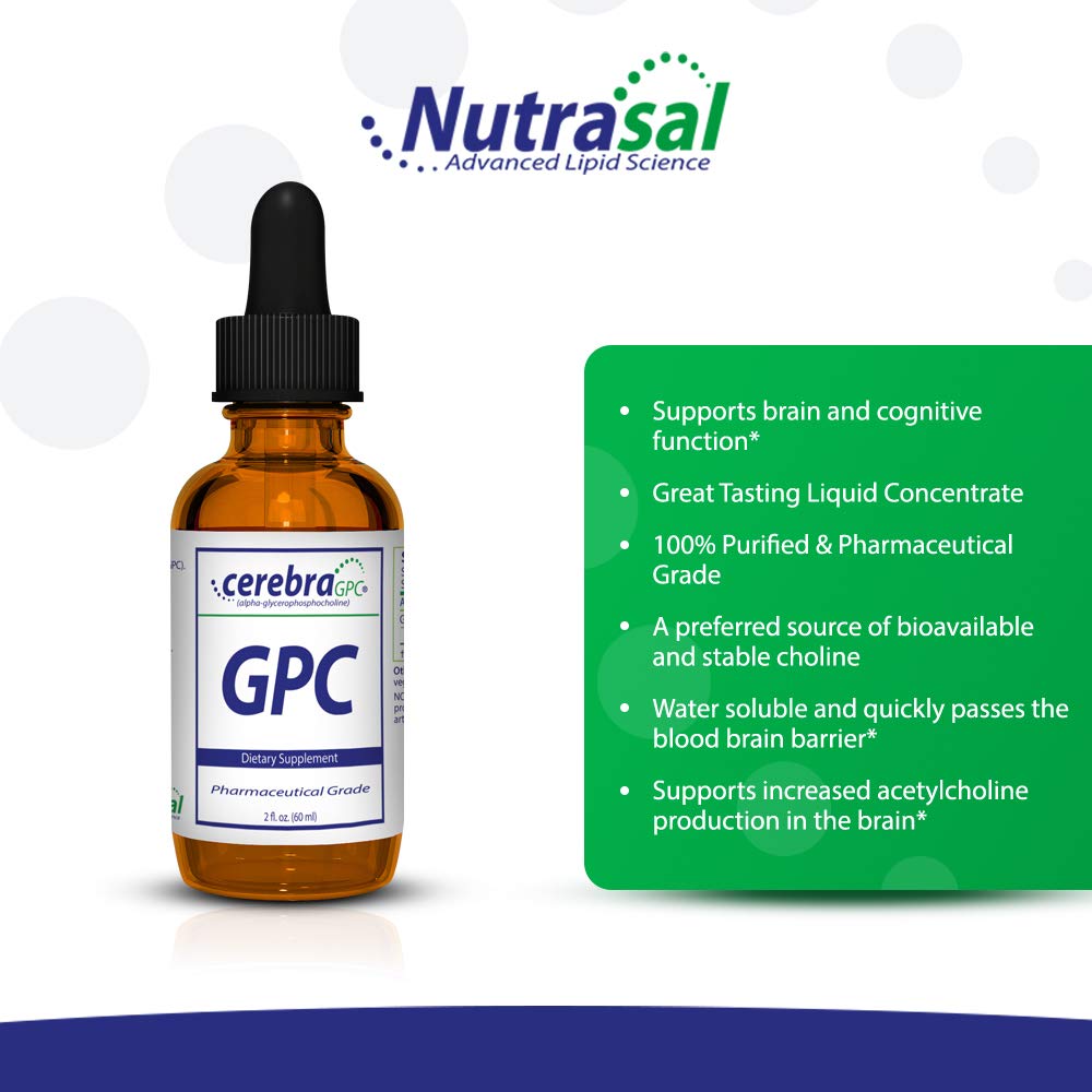 Nutrasal Cerebra GPC Liquid for Focus & Memory - 2 Fl Oz - image 3