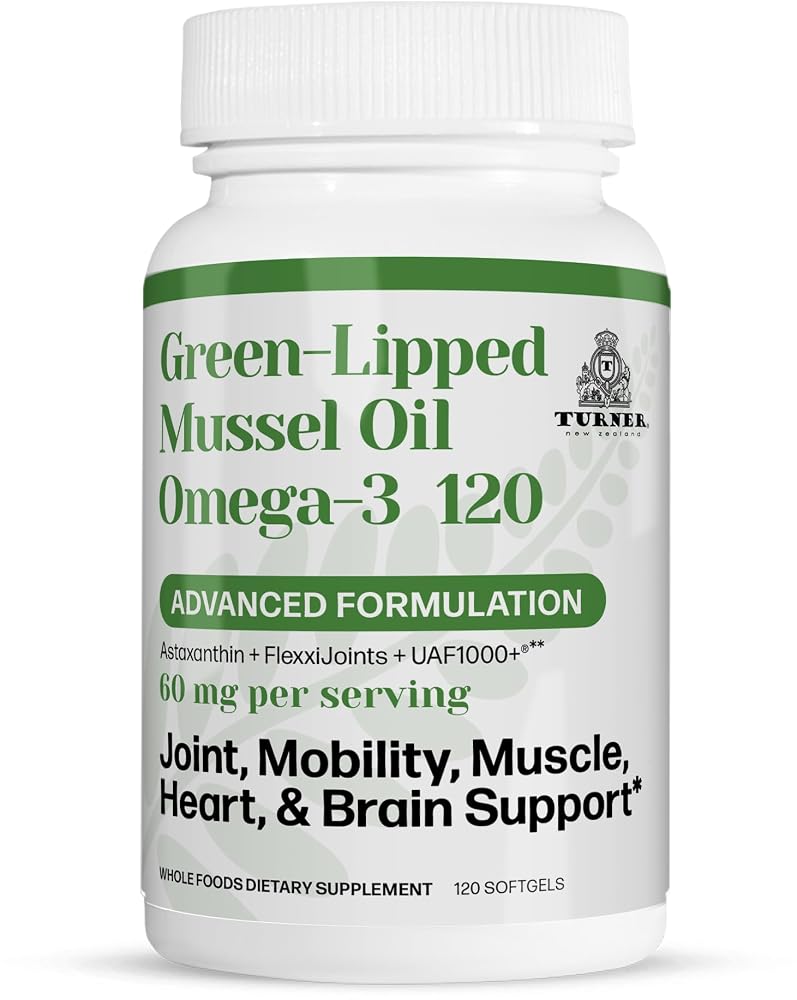 TURNER New Zealand Green Lipped Mussel Oil Omega-3 - 120 Softgels