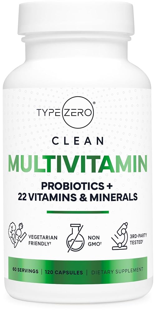 Type Zero Multivitamin Capsules with Probiotics - 120 Capsules