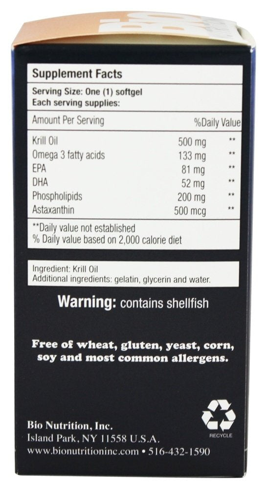 Bio Nutrition Bio Krill 500mg - 45 Softgels - image 2