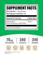 BulkSupplements Ursolic Acid Capsules - 75mg - 240 Count - image 2