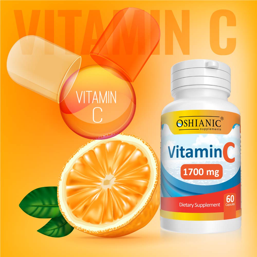 Oshianic Vitamin C 1700 mg Immune Support - 60 Capsules - image 3