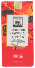 Endangered Species Dark Chocolate 60% with Cinnamon, Cayenne & Cherries - 2 Pack