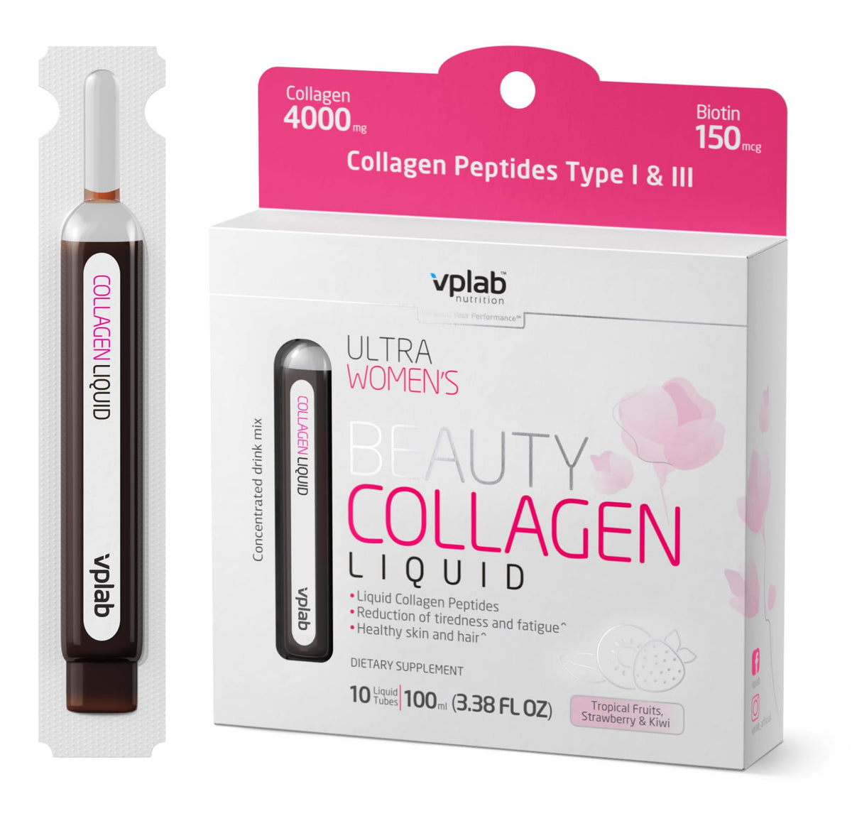 VPLab Ultra Women's Beauty Liquid Collagen - 10 Tubes