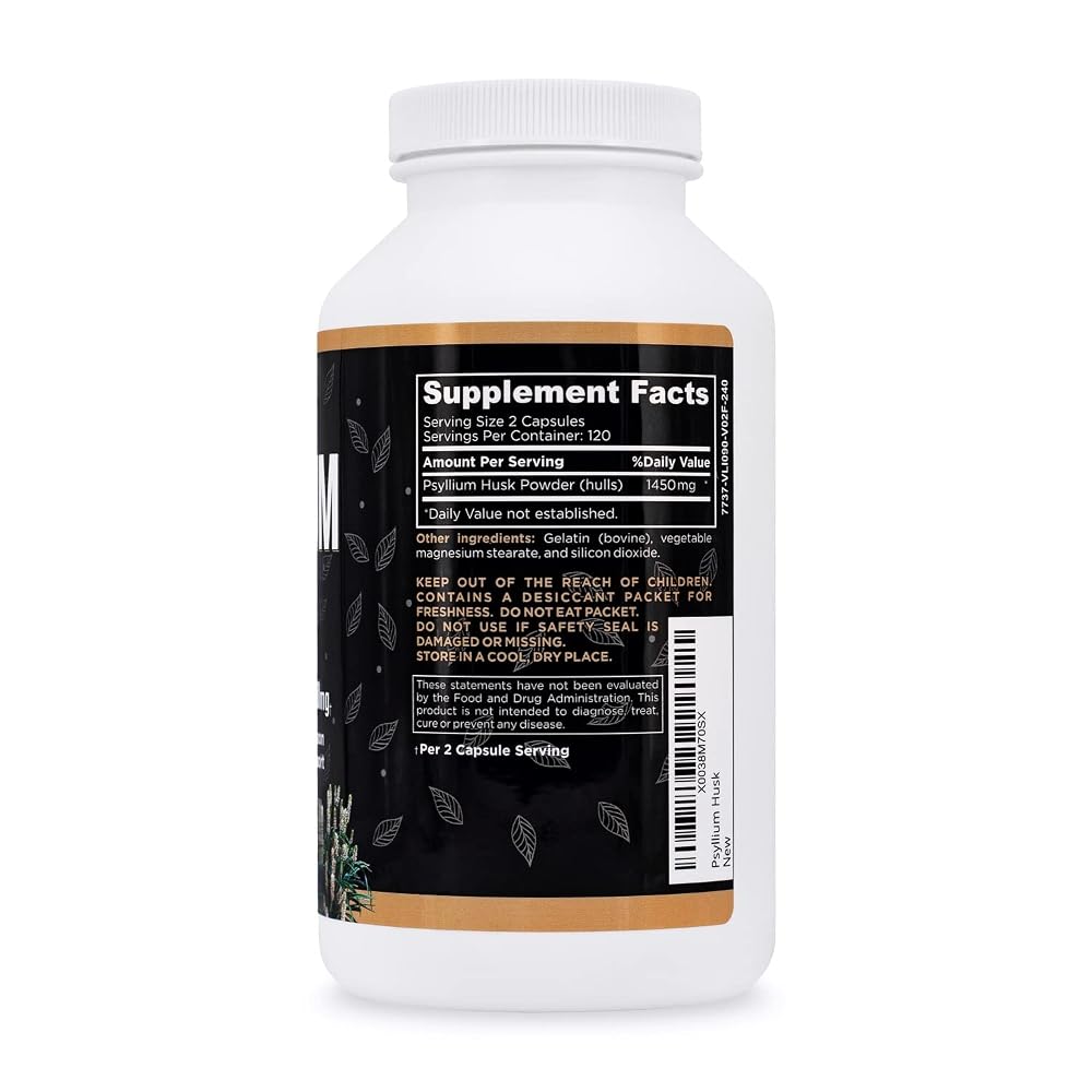 YouFit Nutrition Psyllium Husk Capsules 1450mg - 240 Capsules - image 3