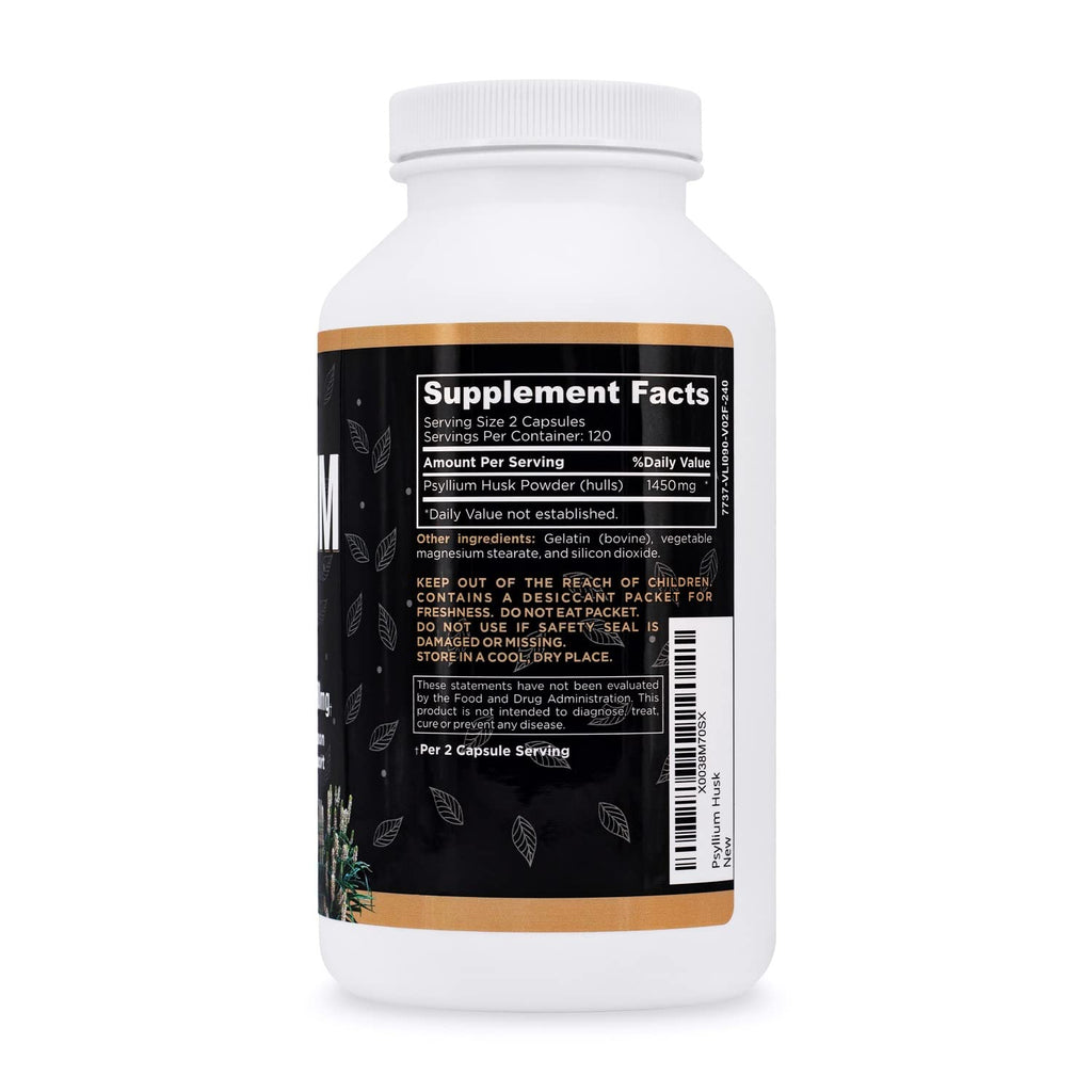 YouFit Nutrition Psyllium Husk Capsules 1450mg - 240 Capsules - image 3
