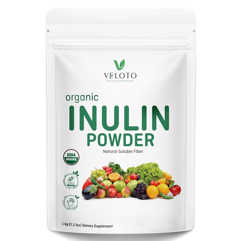 VELOTO Organic Inulin Powder Prebiotic Fiber - 2.2 lb