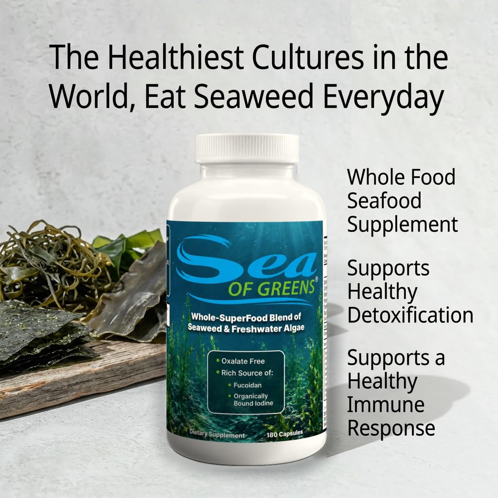 NHS Global Sea of Greens Seaweed & Algae Superfood - 180 Vegetarian Capsules - image 5