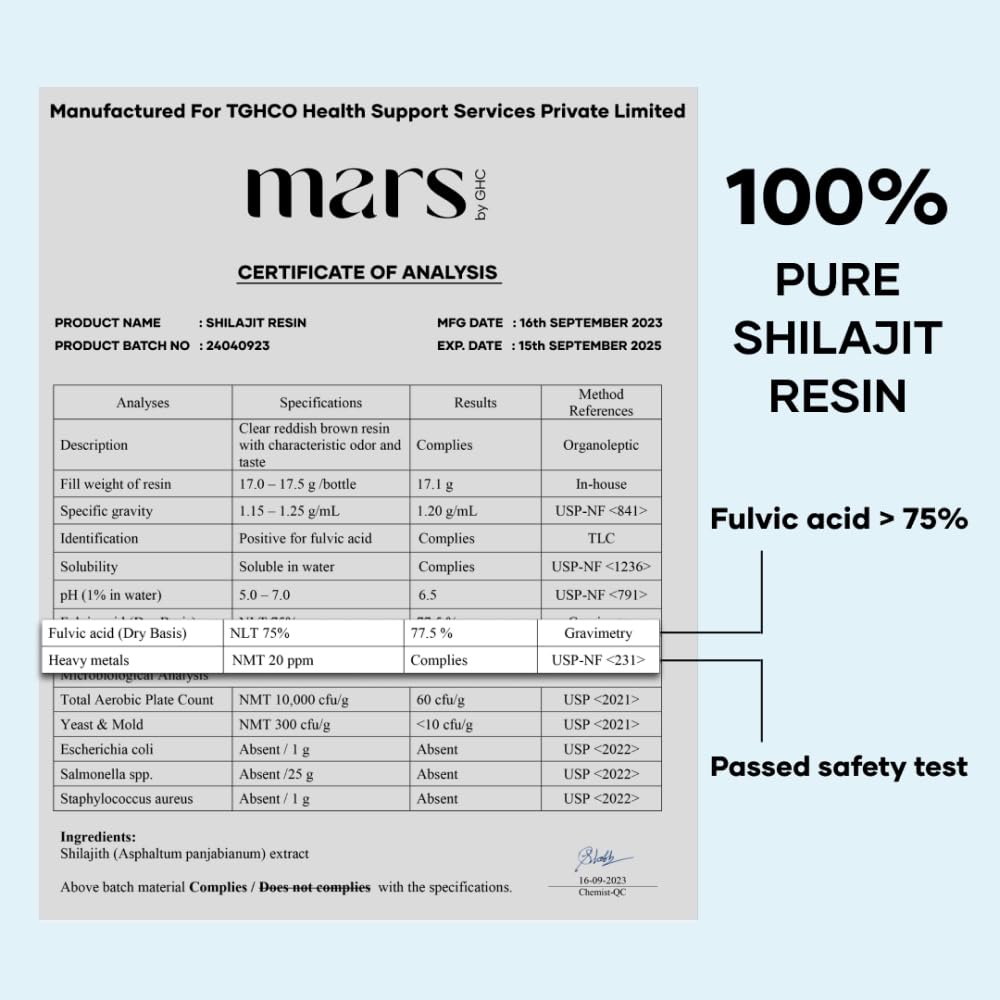 Mars Pure Himalayan Shilajit Gold (Resin)