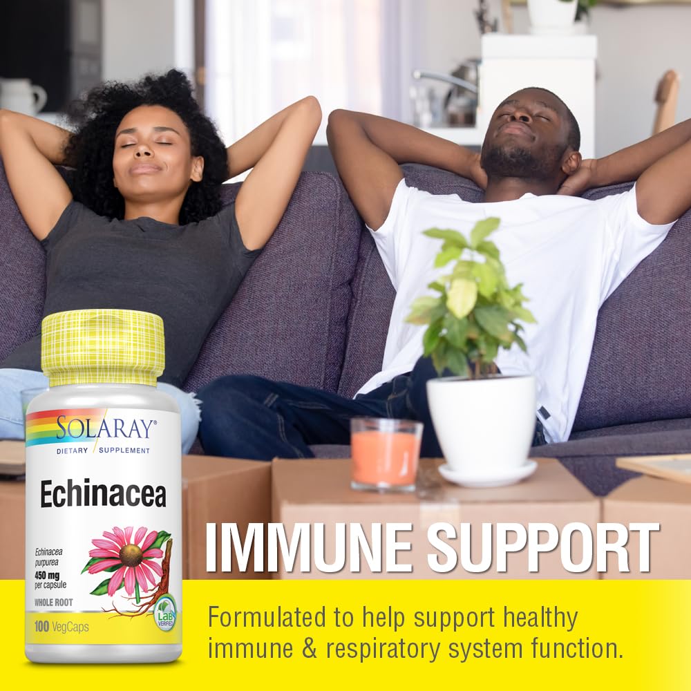 SOLARAY Echinacea Root Immune Support - 100 Capsules - image 3