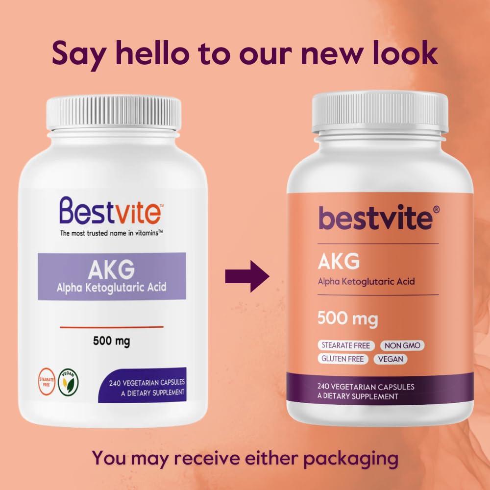 BESTVITE AKG Alpha Ketoglutaric Acid 1000mg - 240 Vegetarian Capsules - image 7
