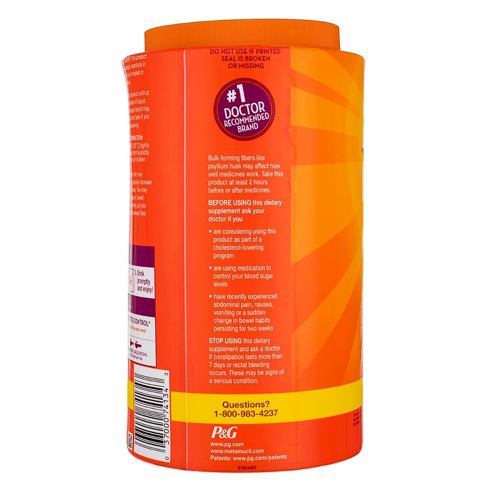 Procter and Gamble Metamucil Orange Smooth Fiber Powder - 48 oz - image 3