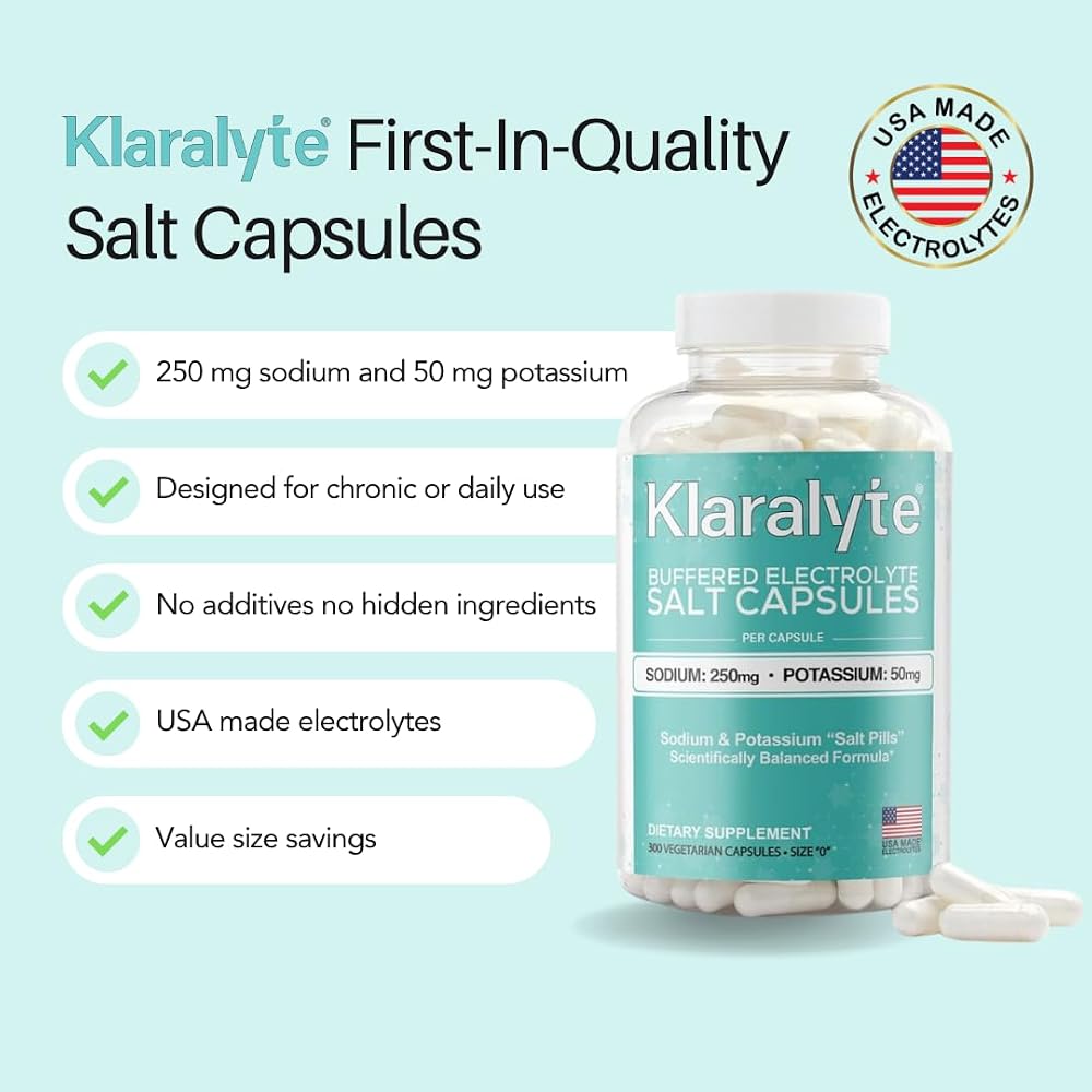 Klaralyte Buffered Electrolyte Salt Capsules - 300 Vegetarian Capsules - image 2