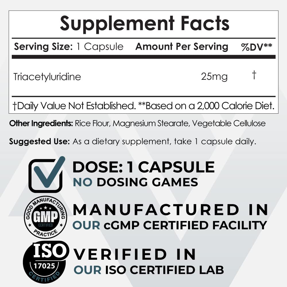 Nootropics Depot Triacetyluridine Tau 25mg - 60 Capsules - image 2