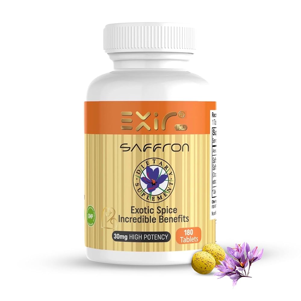 EXIR Saffron Supplement 30mg High Potency - 180 Tablets