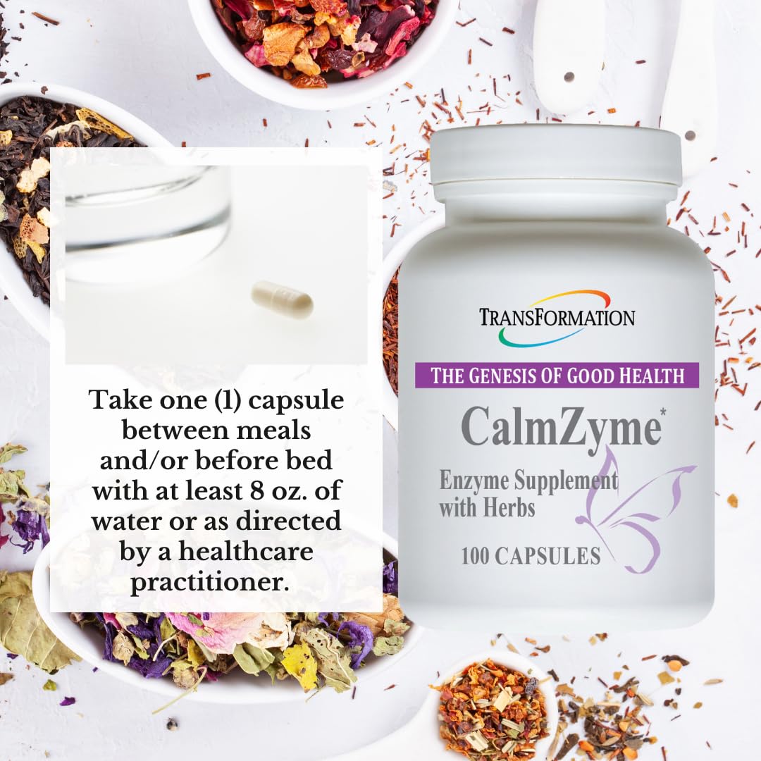 Transformation CalmZyme Enzyme Supplement - 100 Capsules - image 2