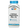 Xllent 21st Century Cal Mag Zinc +D Vitamin - 180 Tablets