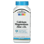 Xllent 21st Century Cal Mag Zinc +D Vitamin - 180 Tablets