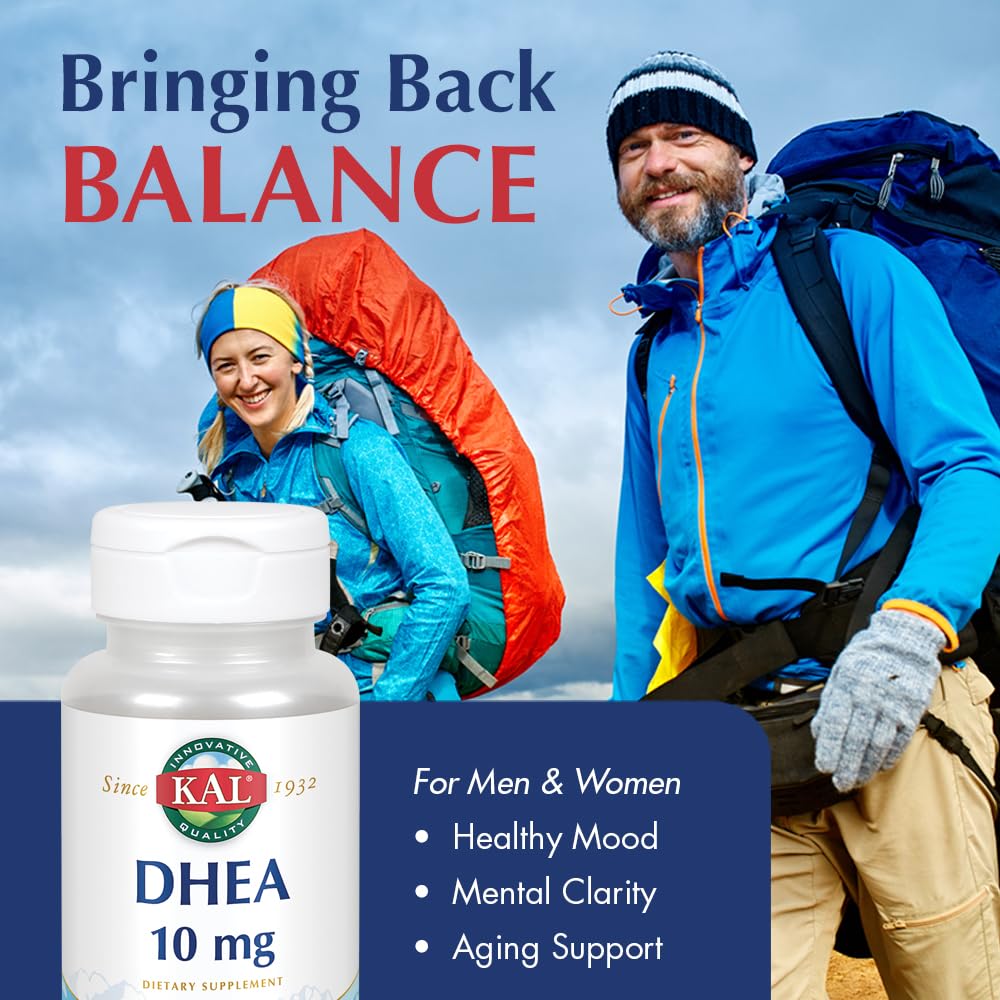 KAL DHEA-10 Tablets 10mg - 60 Count - image 3