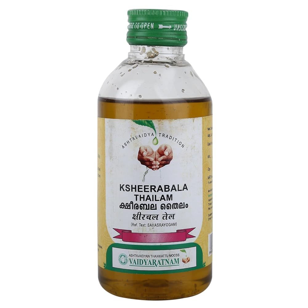 Generic Vaidyaratnam Ksheerabala Thailam Oil - 6.76 Fl Oz