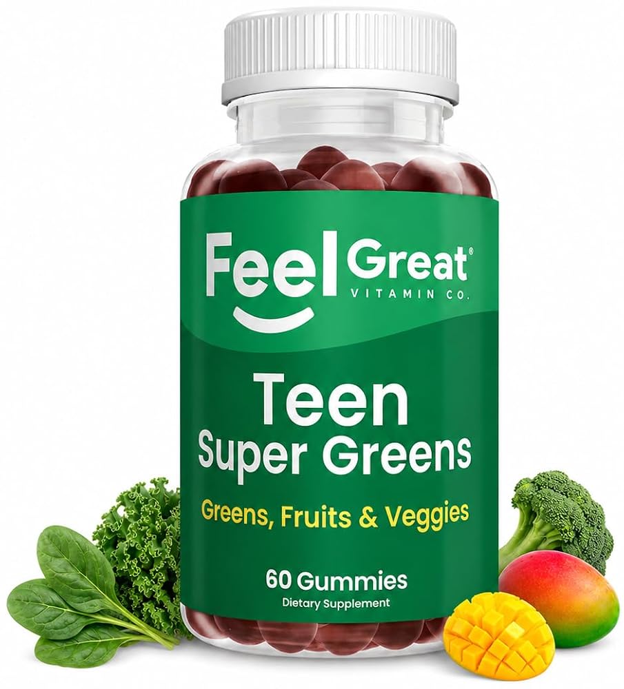 The Feel Great Vitamin Company Super Green Gummies for Teens - 60 Gummies