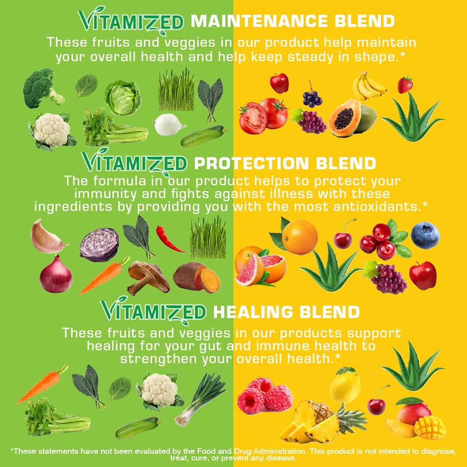 VITAMIZED 38 Fruits and Vegetables Supplement - 180 Capsules - image 4